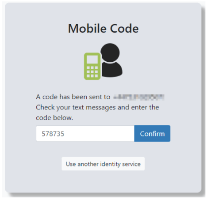 Beispiel eines sechsstelligen Codes