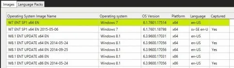 Naming convention for MDT images