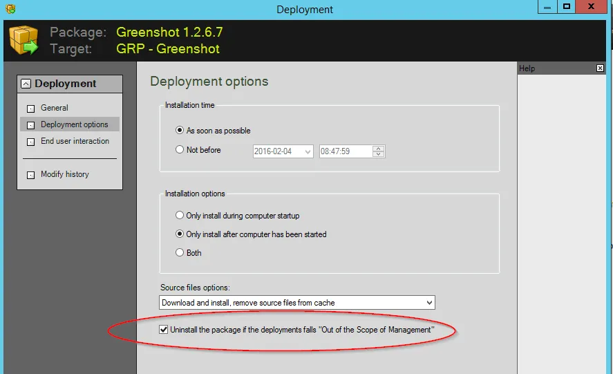 Deploy Greenshot (open source application) with Specops Deploy / App