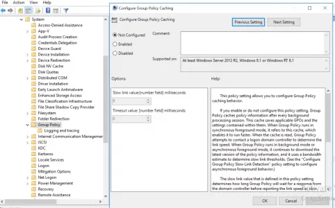 Group Policy Caching