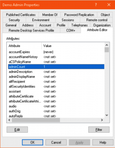 Troubleshooting user account permissions - AdminSDHolder