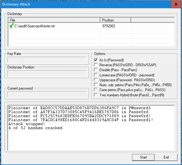 Active Directory Password Audit