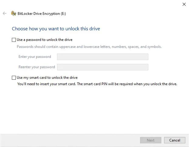 what are some of the ways you can use bitlocker encryption? (choose all that apply.)