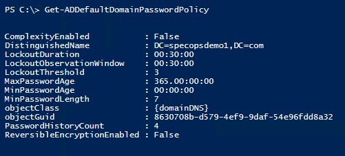 How to check Active Directory password policy