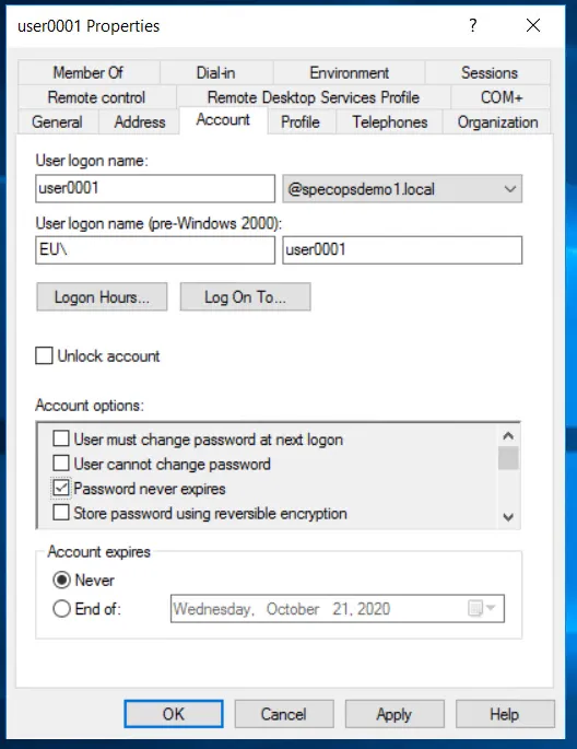 Finding Active Directory Passwords Set To Never Expire Specops Software 4551