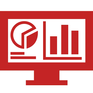 desktop with charts