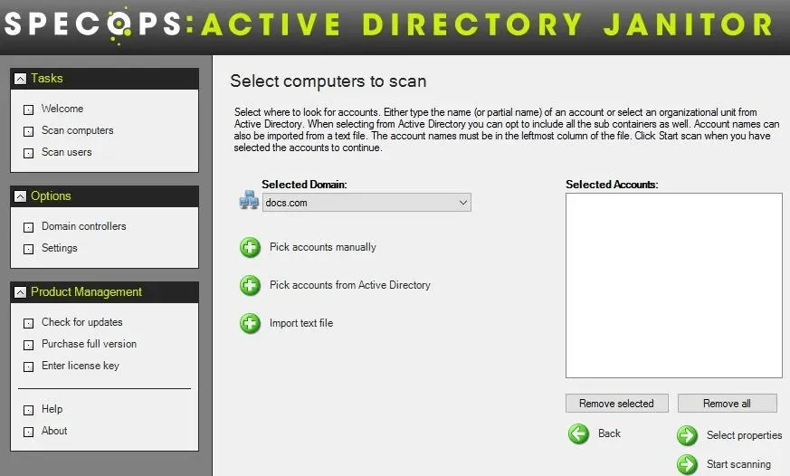Active Directory Janitor Screenshot