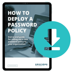 SPP How to deploy a password policy whitepaper on tablet graphic
