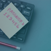 Image of password written on a sticky note
