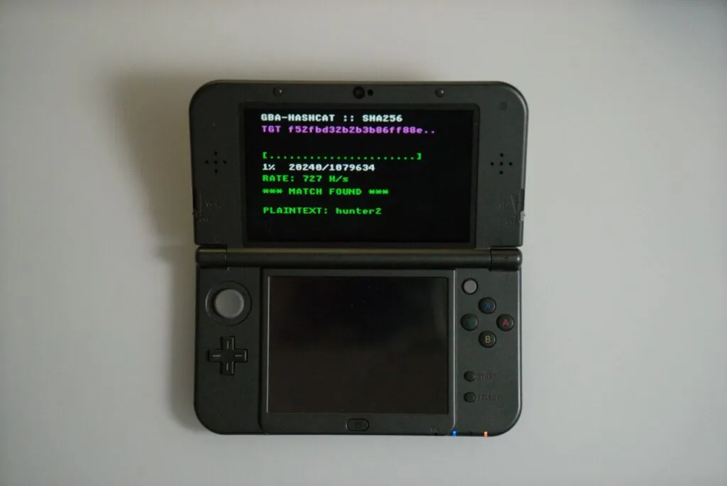 GBA-Hashcat recovers the target plaintext password